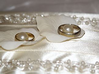 Cushion for the wedding rings