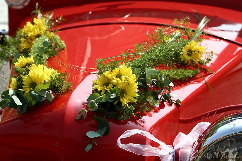 Decoration for the wedding car